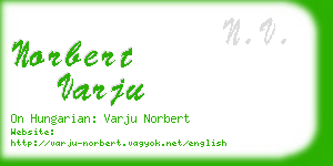 norbert varju business card